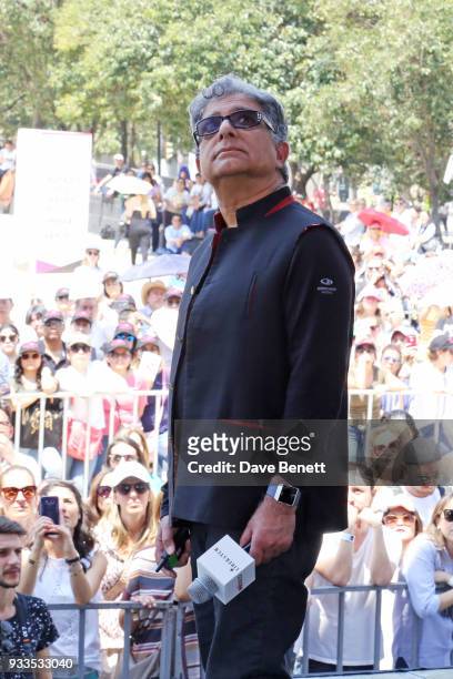 Deepak Chopra speaks onstage during day two of the Liberatum Mexico Festival 2018 at Monumento a la Revolucion on March 17, 2018 in Mexico City,...