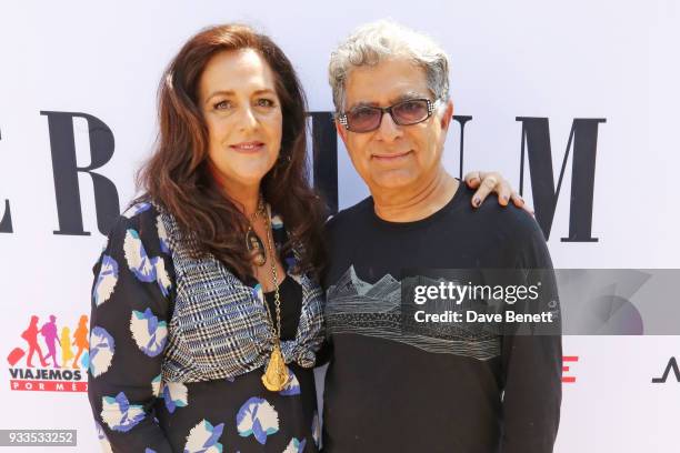 Angela Missoni and Deepak Chopra attend day two of the Liberatum Mexico Festival 2018 at Monumento a la Revolucion on March 17, 2018 in Mexico City,...