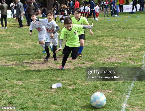 General view of Parco 2 Giugno in Bari with participants in the celebration of 120 years of FIGC during an Italian Football Federation event to...