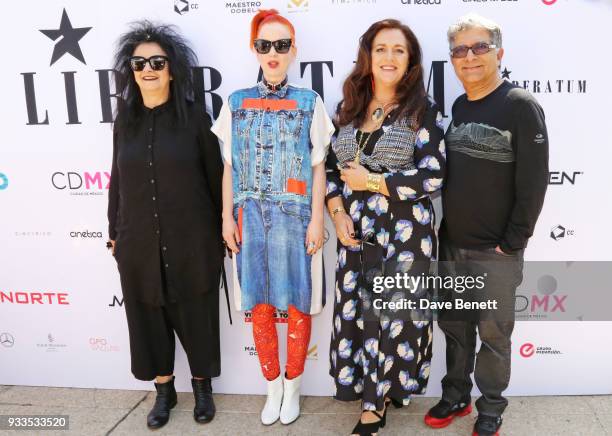 Odile Decq, Shirley Manson, Angela Missoni and Deepak Chopra attend day two of the Liberatum Mexico Festival 2018 at Monumento a la Revolucion on...