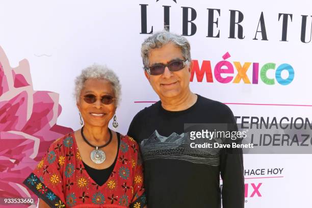 Alice Walker and Deepak Chopra attend day two of the Liberatum Mexico Festival 2018 at Monumento a la Revolucion on March 17, 2018 in Mexico City,...
