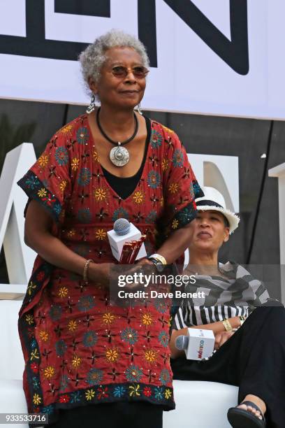 Alice Walker speaks onstage during day two of the Liberatum Mexico Festival 2018 at Monumento a la Revolucion on March 17, 2018 in Mexico City, Mexico