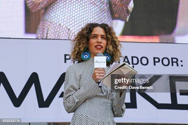 Cleo Wade speaks onstage during day two of the Liberatum Mexico Festival 2018 at Monumento a la Revolucion on March 17, 2018 in Mexico City, Mexico