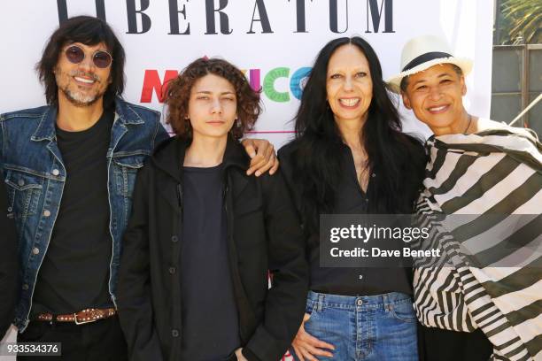 Vinoodh Matadin, Charles Star Matadin, Inez van Lamsweerde and Rebecca Walker attend day two of the Liberatum Mexico Festival 2018 at Monumento a la...