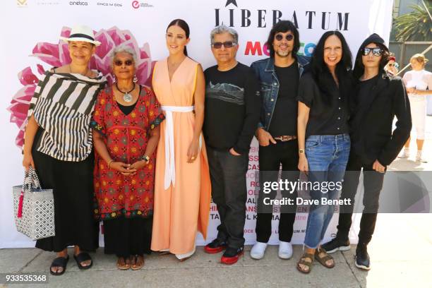 Rebecca Walker, Alice Walker, Fernanda Castillo, Deepak Chopra, Vinoodh Matadin, Inez van Lamsweerde and Charles Star Matadin attend day two of the...