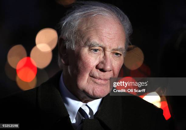 Sir Menzies Campbell, the former leader of the Liberal Democrats, is interviewed at the end of the first day of The Iraq Inquiry on November 24, 2009...