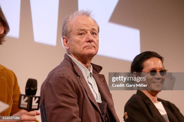 Bill Murray and Kunichi Nomura attend the premiere of "Isle of Dogs" at the Paramount Theatre during South By Southwest on March 17, 2018 in Austin,...