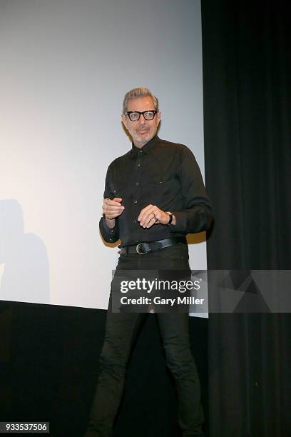 Jeff Goldblum attends the premiere of "Isle of Dogs" at the Paramount Theatre during South By Southwest on March 17, 2018 in Austin, Texas.