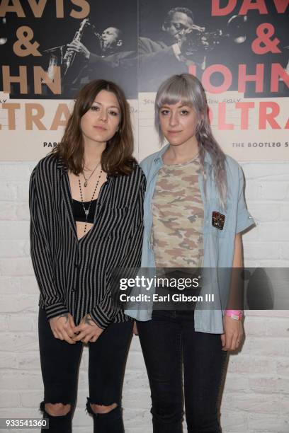 The Band Larkin Poe Rebecca Lovell and sister Megan Lovell perform at the Miles Davis House at Antone's on March 17, 2018 in Austin, Texas.