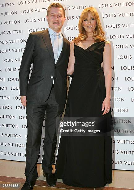 Jean-Baptiste Debains and Toni Collette attend the opening of the new Louis Vuitton store at Chadstone Shopping Centre on November 24, 2009 in...