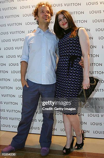 Tobie Puttock and his wife Georgie Puttock attend the opening of the new Louis Vuitton store at Chadstone Shopping Centre on November 24, 2009 in...