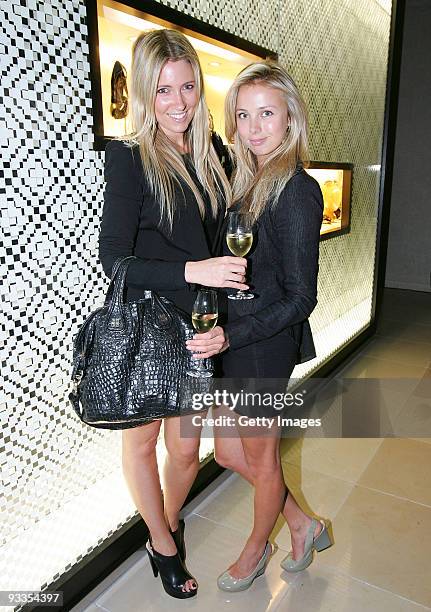 Neredah Blake and Lucy Mack-Hancock attend the opening of the new Louis Vuitton store at Chadstone Shopping Centre on November 24, 2009 in Melbourne,...