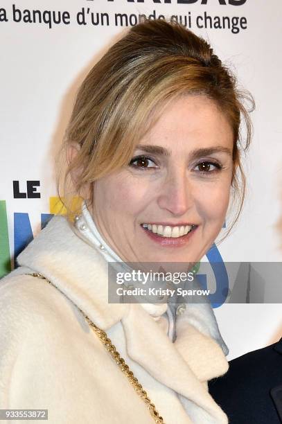 Actress Julie Gayet attends the 19th "Le Printemps Du Cinema" opening ceremony photocall at the UGC Cine Cite Bercy on March 18, 2018 in Paris,...