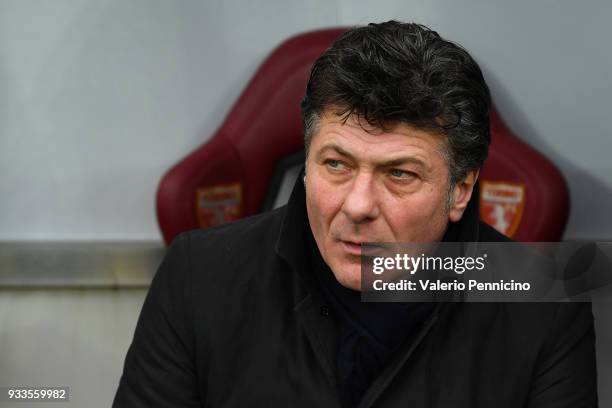 Torino FC head coach Walter Mazzari looks on during the serie A match between Torino FC and ACF Fiorentina at Stadio Olimpico di Torino on March 18,...