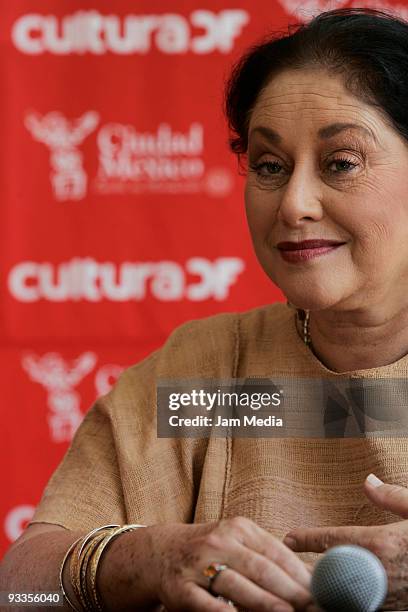 Mexican actress and producer Angelica Aragon during the launch of the play 'Todo Buen Nino Debe Cantar ' by the writer Tom Stoppard on November 24,...