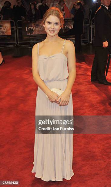 Rose McIver attends the Cinema & Television Benevolent Fund Royal Film Performance 2009: The Lovely Bones at Odeon Leicester Square on November 24,...