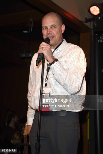 Zions Bank Tracy Groll attends the 2018 Sun Valley Film Festival - Day 4 Awards Bash held at Whiskey Jaques on March 17, 2018 in Sun Valley, Idaho.