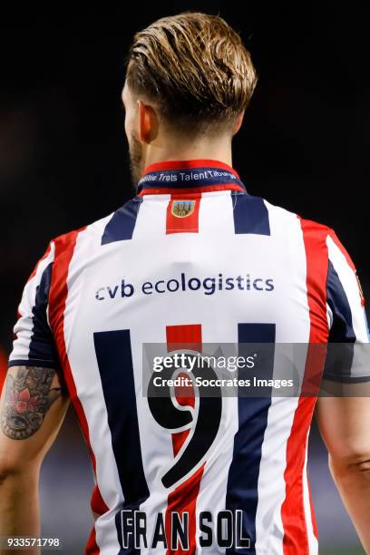 Fran Sol of Willem II during the Dutch Eredivisie match between Fc Twente v Willem II at the De Grolsch Veste on March 17, 2018 in Enschede...