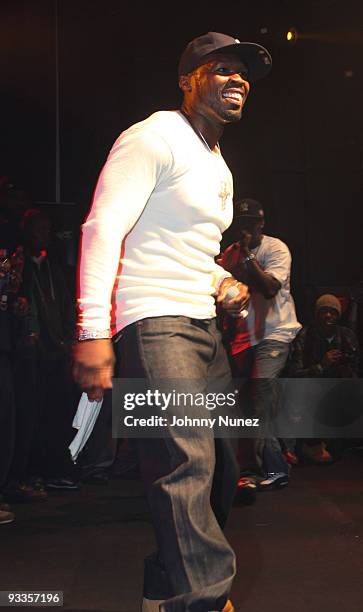 Cent performs at the Highline Ballroom on November 23, 2009 in New York City.