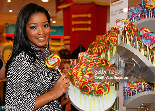 Actress Keke Palmer visits FAO Schwarz on 5th Avenue on November 24, 2009 in New York City.