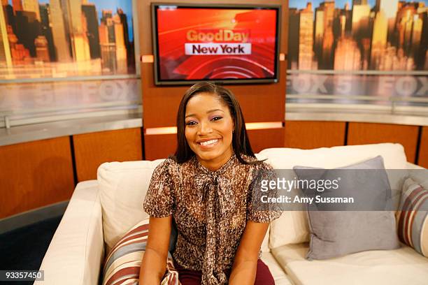 Actress Keke Palmer on the set of Good Day New York at the Good Day Studio on November 24, 2009 in New York City.