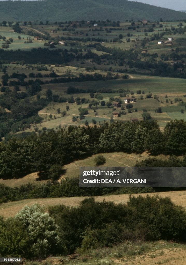 Landscape in a valley in the Sredna Gora hills