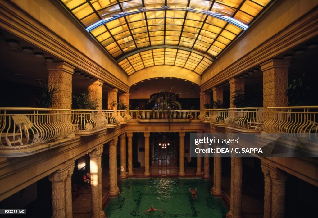 The thermal pool at Hotel Gellert, Budapest