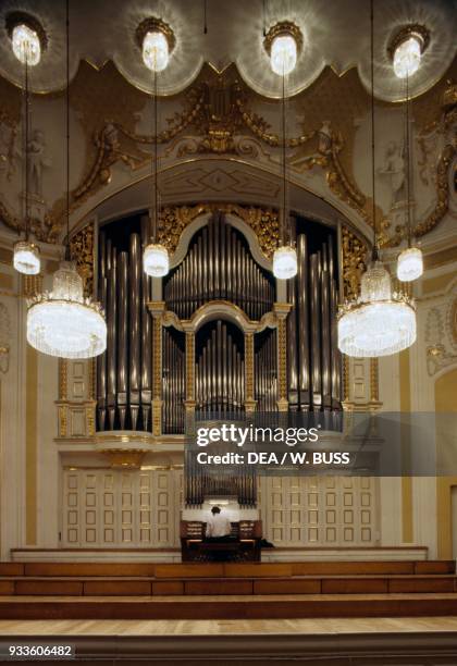 Organ in the Great Hall of the Mozarteum Salzburg , Austria, 19th century.