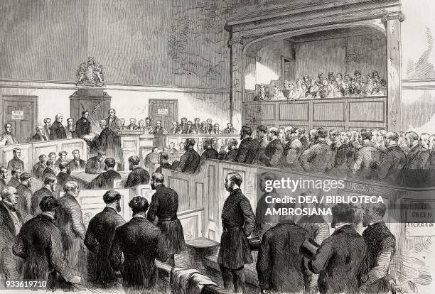 The installation of Earl de Grey and Ripon as Lord High Steward of Hull, United Kingdom, illustration from the magazine The Illustrated London News,...