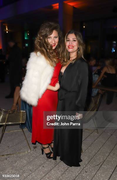 Michele Hanash and Cristina Scarano Canino attend PAMM Art Of The Party Presented By Valentino at Perez Art Museum Miami on March 17, 2018 in Miami,...