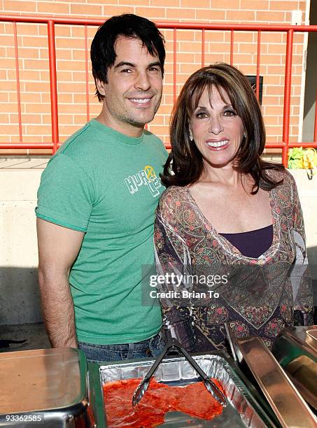 Thom Bierdz and Kate Linder attend Hollywood Chamber Of Commerce's Police And Firefighters Appreciation Day on November 24, 2009 in Hollywood,...