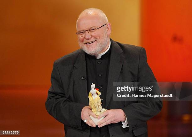 Bishop Reinhard Marx addresses the audience during the annual Corine awards at the Prinzregenten Theatre on November 24, 2009 in Munich, Germany. The...