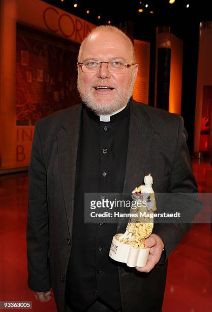 Bishop Reinhard Marx addresses the audience during the annual Corine awards at the Prinzregenten Theatre on November 24, 2009 in Munich, Germany. The...