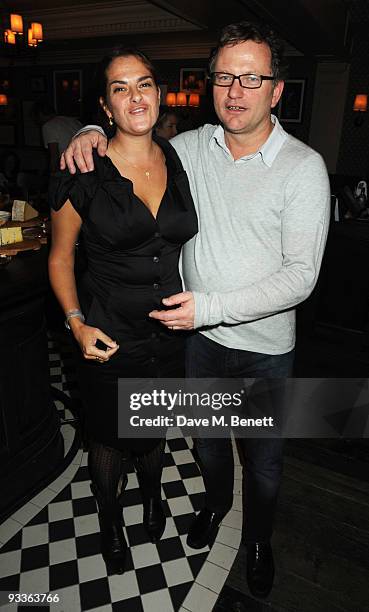 Tracey Emin and Nick Jones attend the Dean Street Townhouse artist lunch, on November 24, 2009 in London, England.