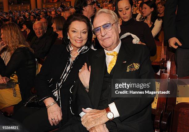 Helmut Ringelmann and Evelyn Opela attend the Corine Award 2009 at the Prinzregententheater on November 24, 2009 in Munich, Germany. The Corine...