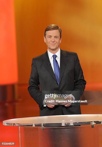 Claus Kleber attends the Corine Award 2009 at the Prinzregententheater on November 24, 2009 in Munich, Germany. The Corine Awards are considered as...