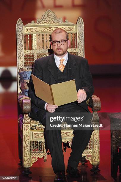 Gregor Weber speaks during the annual Corine awards at the Prinzregenten Theatre on November 24, 2009 in Munich, Germany. The Corine Awards are...