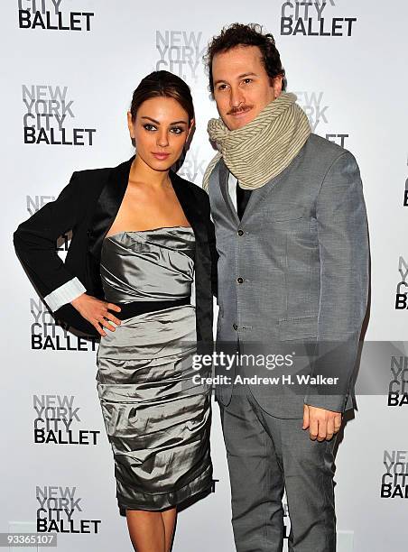 Actress Mila Kunis and director Darren Aronofsky attend the New York City Ballet 2009-2010 season opening night celebration at the David H. Koch...