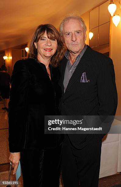 Guenther Maria Halmer and his wife Claudia attend the Corine Award 2009 at the Prinzregententheater on November 24, 2009 in Munich, Germany. The...