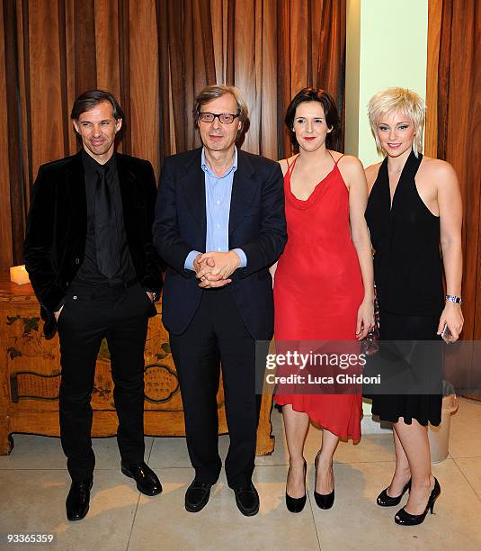Aphrodite De Lorraine , Vittorio Sgarbi , Paul Belmondo and Delphine Depardieu attend the press conference for the launch of Rendez-Vous France...