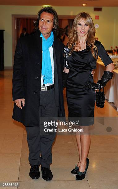 Ania Goledzinowska and Antonio Zequila attend the press conference for the launch of Rendez-Vous France Italia magazine on November 24, 2009 in...