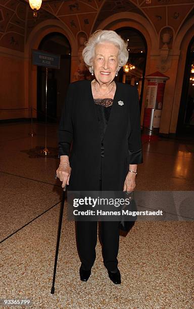 Herta Ruehmann attends the Corine Award 2009 at the Prinzregententheater on November 24, 2009 in Munich, Germany. The Corine Awards are considered as...