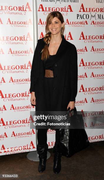 Actress Manuela Velasco arrives to Concha Velasco 70th birthday party, at Alegoria Club on November 24, 2009 in Madrid, Spain.