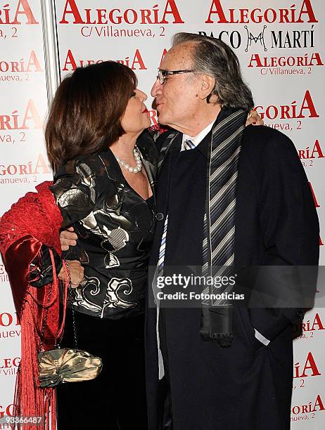 Actress Concha Velasco and singer Manolo Escobar attend Concha Velasco 70th birthday party, at Alegoria Club on November 24, 2009 in Madrid, Spain.