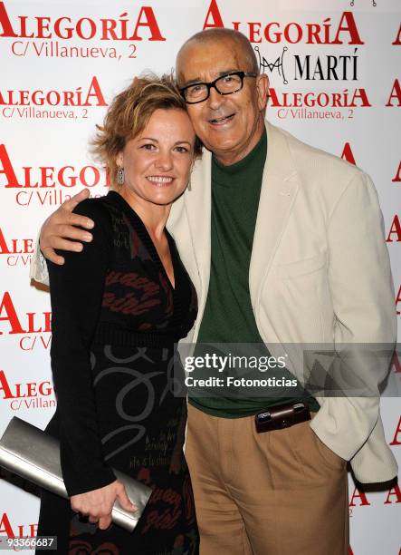 Actor Paco Valladares and Silvia Martin attend Concha Velasco 70th birthday party, at Alegoria Club on November 24, 2009 in Madrid, Spain.