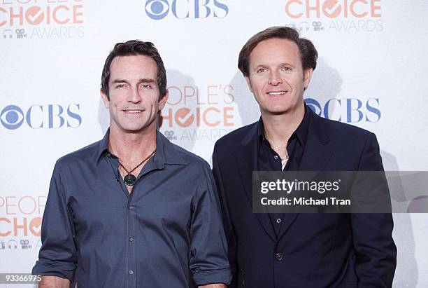 Jeff Probst and Mark Burnett attend the 2010 People's Choice Awards - Nomination Announcments held at SLS Hotel on November 10, 2009 in Beverly...