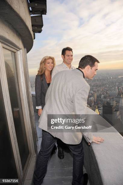 Michelle Mangan- Damon, husband New York Yankee Johnny Damon, and NASCAR championship driver Jimmie Johnson, check out the view from the uppermost...