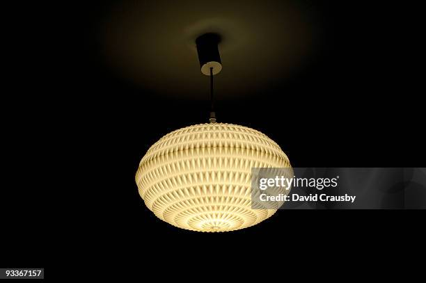 plastic retro bedroom light fitting - crausby stockfoto's en -beelden