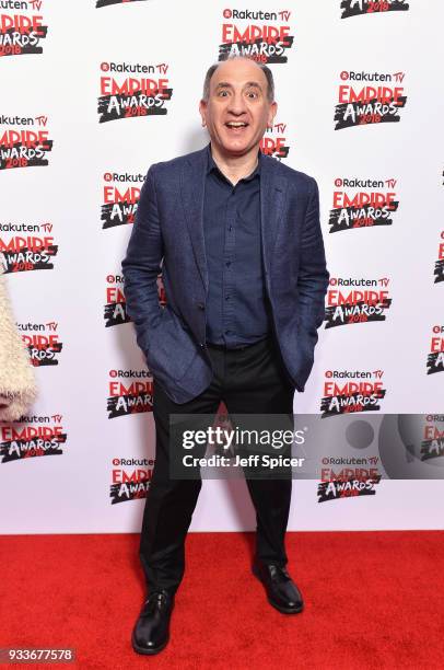 Actor Armando Iannucci attends the Rakuten TV EMPIRE Awards 2018 at The Roundhouse on March 18, 2018 in London, England.