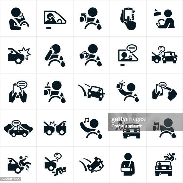 stockillustraties, clipart, cartoons en iconen met afgeleid van rijden pictogrammen - chauffeur beroep